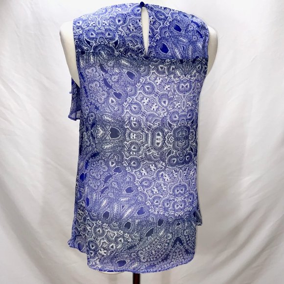 New Anthropologie HD In Paris Layered Chiffon Sleeveless Top Lightweight Tunic - Picture 3 of 10